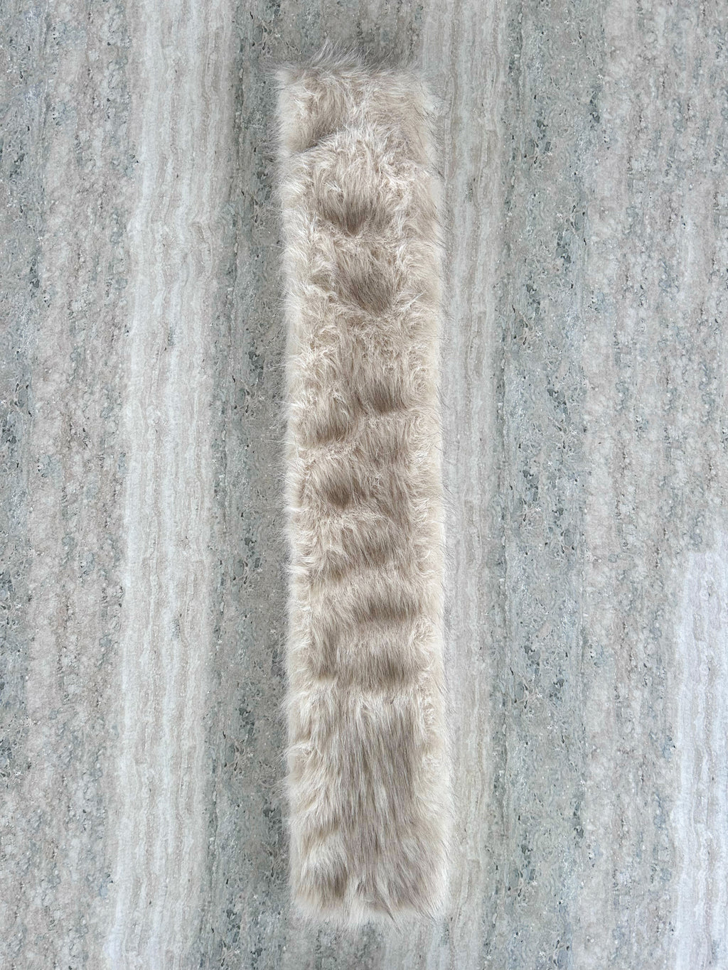 Off-White Faux Fur Hot Water Bottle