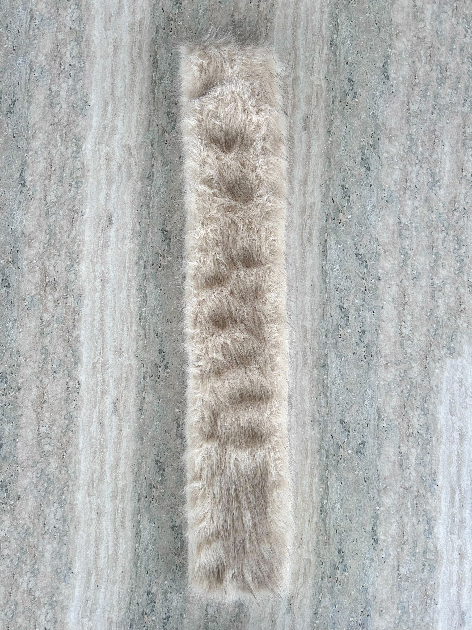 Off-White Faux Fur Hot Water Bottle
