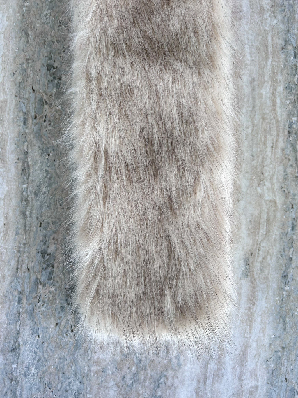 Off-White Faux Fur Hot Water Bottle