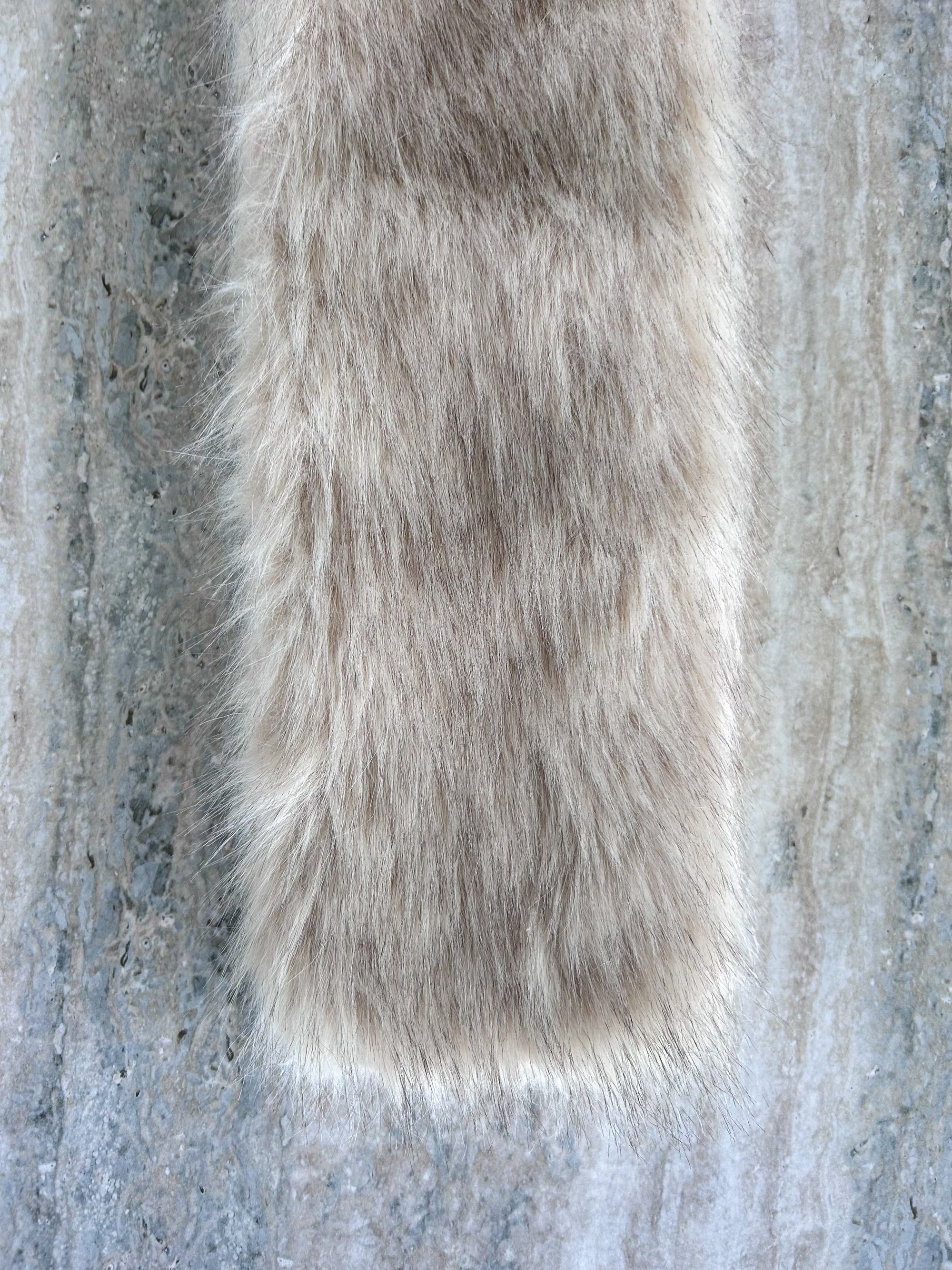 Off-White Faux Fur Hot Water Bottle