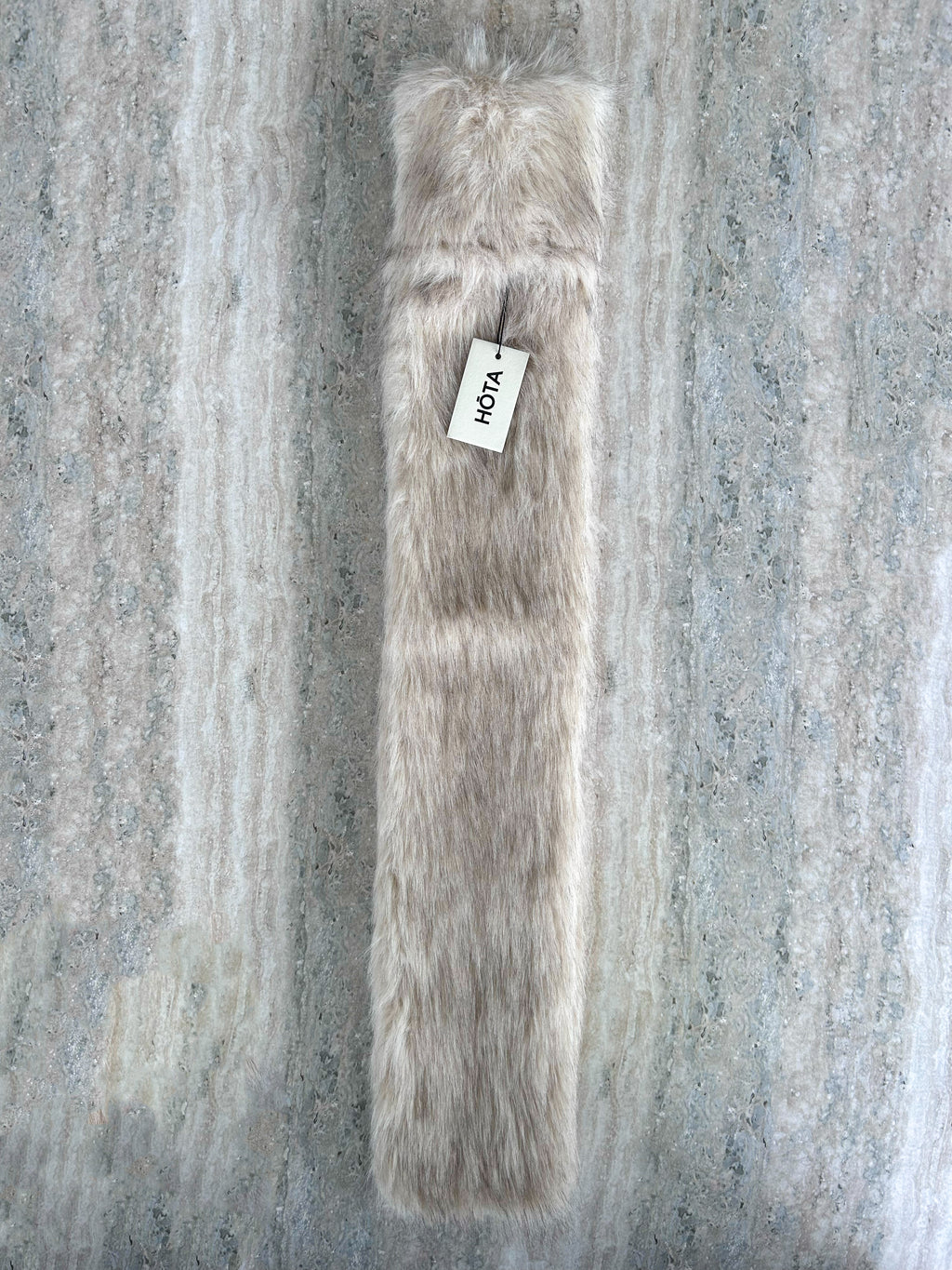 Off-White Faux Fur Hot Water Bottle
