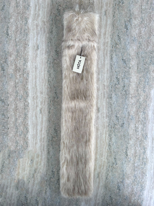 Off-White Faux Fur Hot Water Bottle